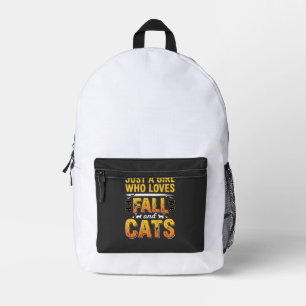Sac À Dos Imprimé Conception de chats fille d'automne Halloween_1