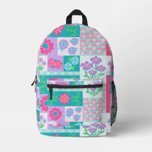 Sac À Dos Imprimé Conception de fleurs vibrantes en fleurs