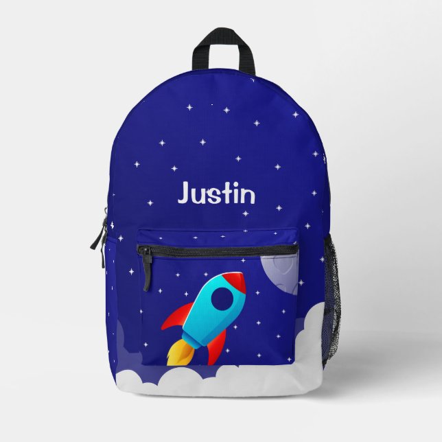 Sac À Dos Imprimé Conception de fusée d'aventure spatiale (Recto)