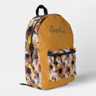 Sac À Dos Imprimé Conception de l'aquarelle de tournesol