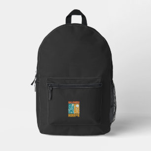 Sac À Dos Imprimé Conception de maison hantée Halloween Moon Skeleto