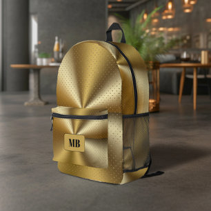 Sac À Dos Imprimé Conception de sequins métalliques dorés Luxe
