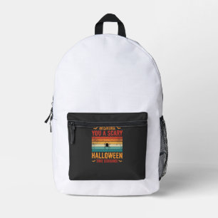 Sac À Dos Imprimé Conception de toile d'araignée d'Halloween effraya
