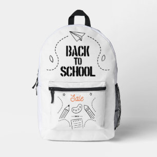 Sac À Dos Imprimé Conception de typographie de rentrée scolaire