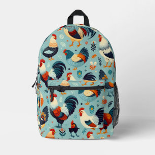Sac À Dos Imprimé Conception du poulet et du coq