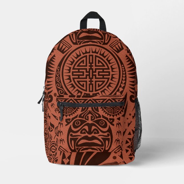 Sac À Dos Imprimé Conception graphique tribale (Recto)
