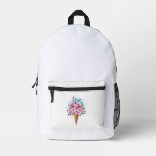 Sac À Dos Imprimé Cône rose Sakura crème glacée gaufre