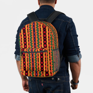 Sac À Dos Imprimé Cool Coloré Kente Stripes Imprimer