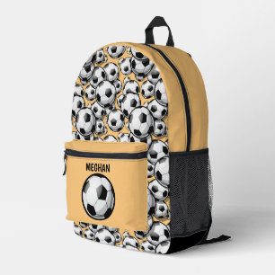 Sac À Dos Imprimé Cool filles soccer sports ajouter le nom