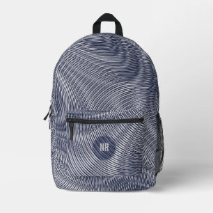Sac À Dos Imprimé Cool Moiré Effect Stripes Trippy Monogramme Abstra