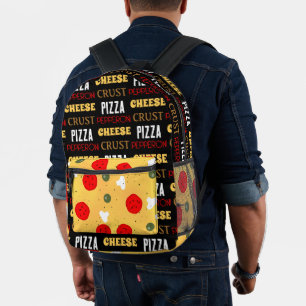 Sac À Dos Imprimé Cool plaisir pizza pepperoni motif fromage croûte 