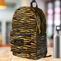 Cool Tigre Jungle Animal, Nom personnalisé Texte
