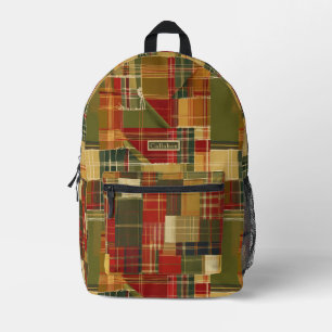 Sac À Dos Imprimé Cool Torn Automne Plaid