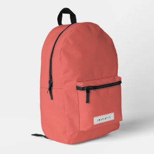 Sac À Dos Imprimé Corail minimal moderne Couleur solide Nom personna