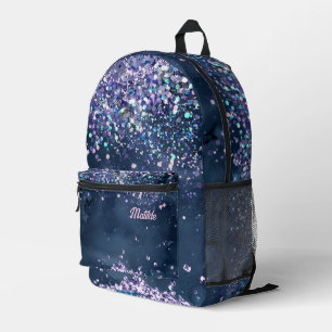 Sac À Dos Imprimé couleur bleu foncé et parties scintillant imbriqué