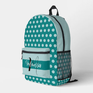 Sac À Dos Imprimé Couleur sarcelle esthétique - Meilleur monogramme