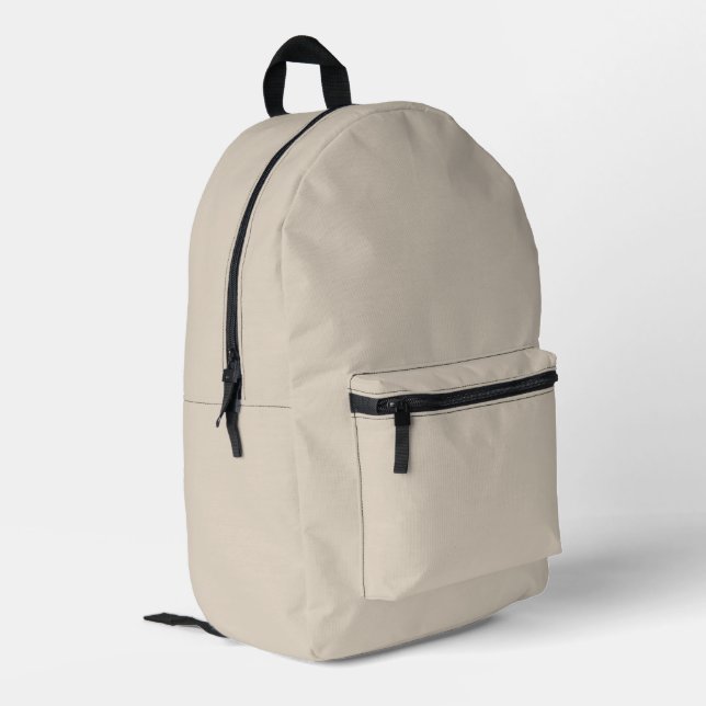 Sac À Dos Imprimé Couleur solide en lin naturel (Coin arrière gauche)
