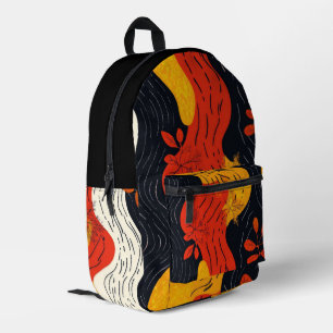 Sac À Dos Imprimé Couleurs de automne Abstraites Feuilles orange et