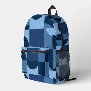Sac À Dos Imprimé Couleurs de motif géométrique bleu