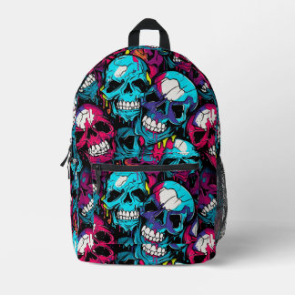 Sac À Dos Imprimé Crâne chaotique coloré