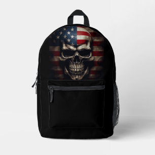 Sac À Dos Imprimé Crâne de drapeau américain 