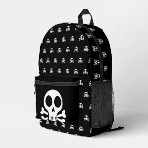 Sac À Dos Imprimé Crâne éffrayant sur un arrière - plan noir
