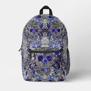 Sac À Dos Imprimé Crâne néon coloré noir blanc mignon