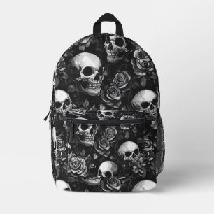 Sac À Dos Imprimé Crânes Et Noirs Rose