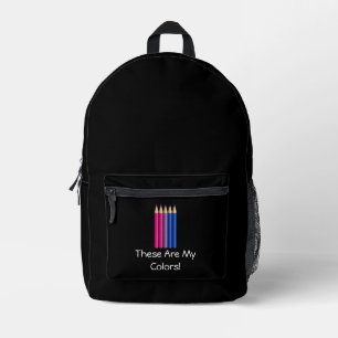 Sac À Dos Imprimé Crayons de fierté bisexuelle