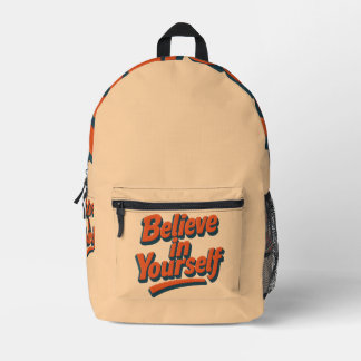 Sac À Dos Imprimé Croyez en vous-même - 3D Bold Typographie