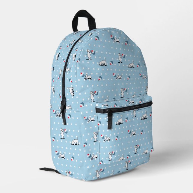 Sac À Dos Imprimé Cupcake Westies KiniArt (Coin arrière gauche)