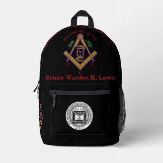 Sac À Dos Imprimé Custom Masonic Lodge Backpack