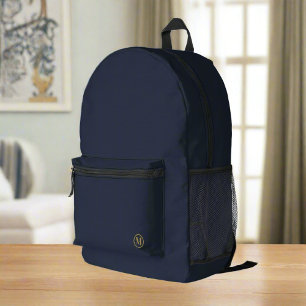 Sac À Dos Imprimé Custom Navy Blue Gold Premier Monogramme Sport