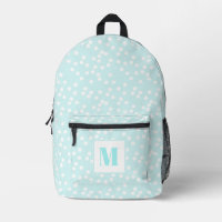 Cute Aqua & À petits pois blancs Monogrammes Enfan