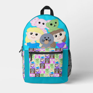 Sac À Dos Imprimé Cute Blue Toy Kids Backpack