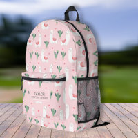 Cute Boho Llama Cactus, Nom Personnalisé Des Enfan