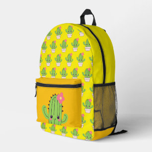 Sac À Dos Imprimé Cute Cactus Jaune orange