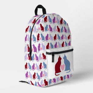 Sac À Dos Imprimé Cute Chats et Coeurs Motif