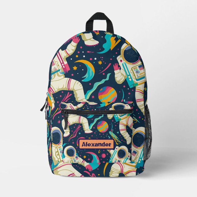 Sac À Dos Imprimé Cute Enfants Astronaut Personnalisé (Recto)