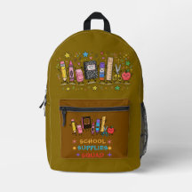 Cute Équipe Fournitures Scolaires Amusant Retour à