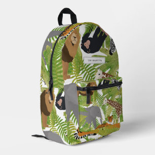 Sac À Dos Imprimé Cute Jungle Animaux Safari Garçon École de fille