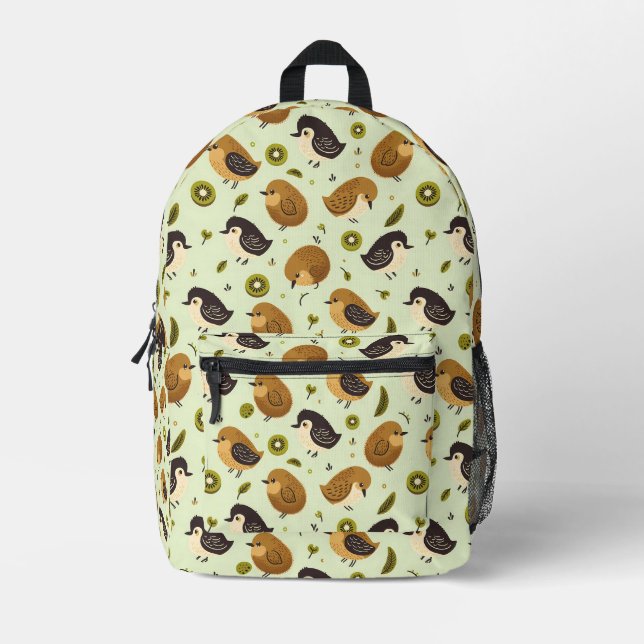 Sac À Dos Imprimé Cute Kiwi Birds Motif (Recto)