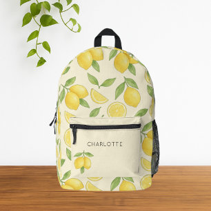 Sac À Dos Imprimé Cute Motif citron aquarelle