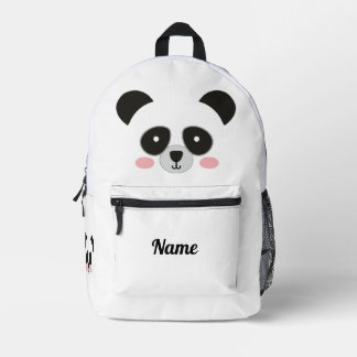 Sac À Dos Imprimé Cute Panda Face Personalized – Custom Name