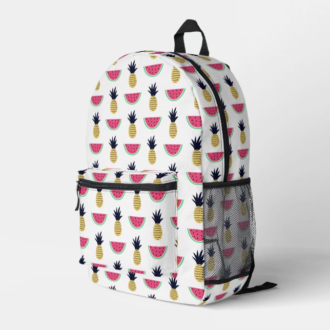 Sac À Dos Imprimé Cute Pineapple et Watermelon Doodle Pattern (Coin arrière droit)