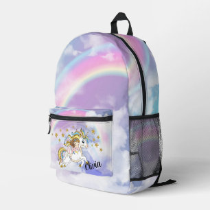 Sac À Dos Imprimé Cute Rainbow Coloré Unicorn Personnalisé