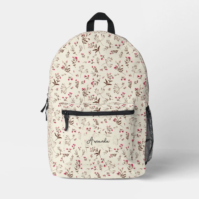 Sac À Dos Imprimé Cute Stylish Floral (Recto)