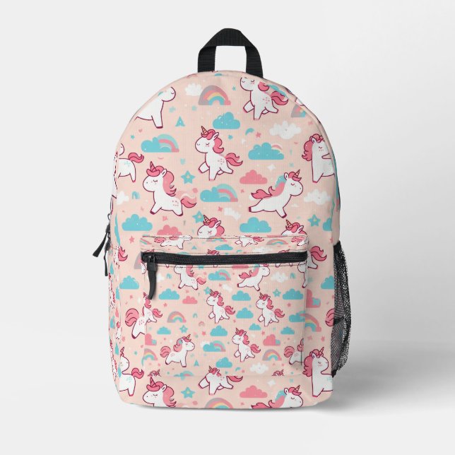Sac À Dos Imprimé Cute Unicorn Motif (Recto)