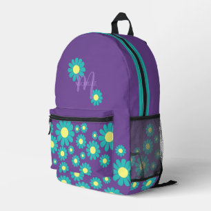 Sac À Dos Imprimé Daisy Purple Turquoise