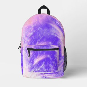 Sac À Dos Imprimé Dandelions et lucioles Abstraits Pink Purple